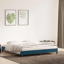 vidaXL sötétkék bársony ágykeret matrac nélkül 200x220 cm