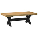 vidaXL dohányzóasztal NOAIN X alakú lábak 120x60x40cm tömör fa fenyőfa