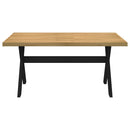 vidaXL Étkezőasztal NOAIN X alakú lábak 160x90x75 cm tömör fa fenyőfa