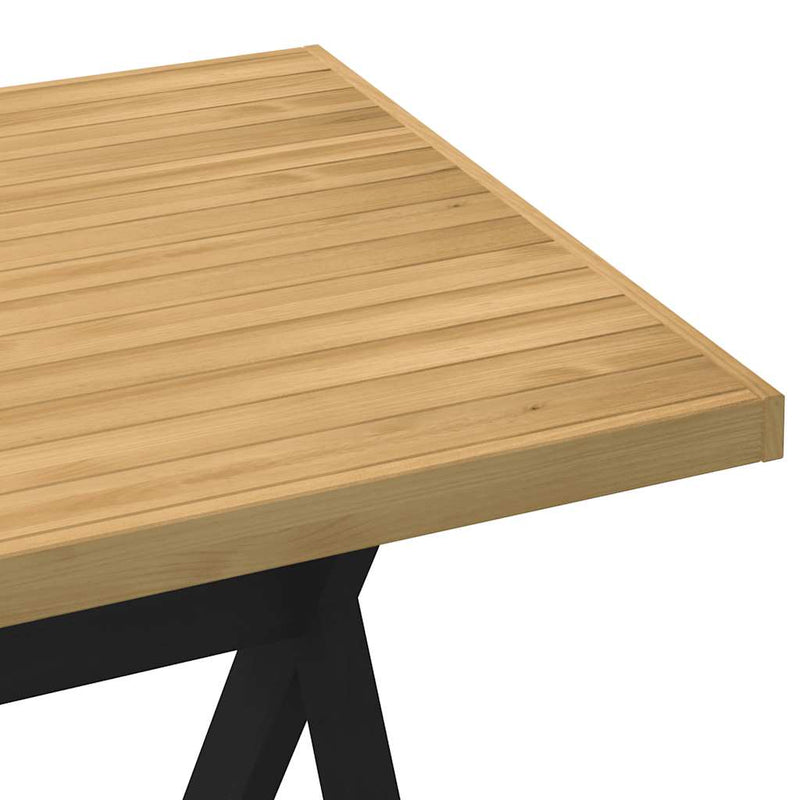 vidaXL Étkezőasztal NOAIN X alakú lábak 160x90x75 cm tömör fa fenyőfa