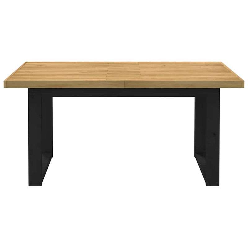 vidaXL Étkezőasztal NOAIN U alakú lábak 160x90x75 cm tömör fa fenyőfa