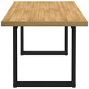 vidaXL Étkezőasztal NOAIN U alakú lábak 160x90x75 cm tömör fa fenyőfa