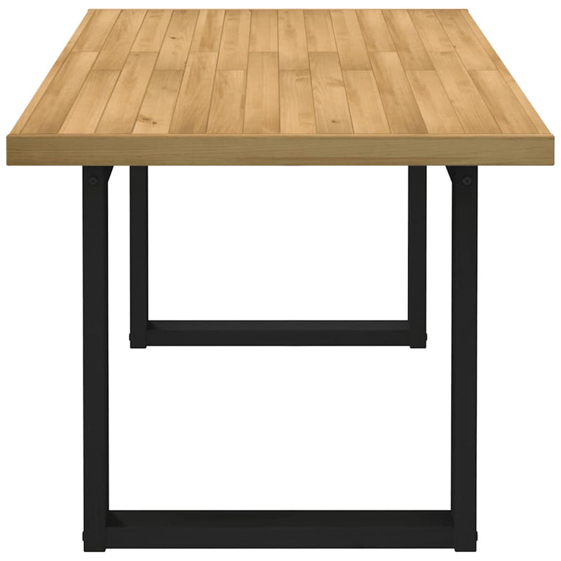 vidaXL Étkezőasztal NOAIN U alakú lábak 160x90x75 cm tömör fa fenyőfa