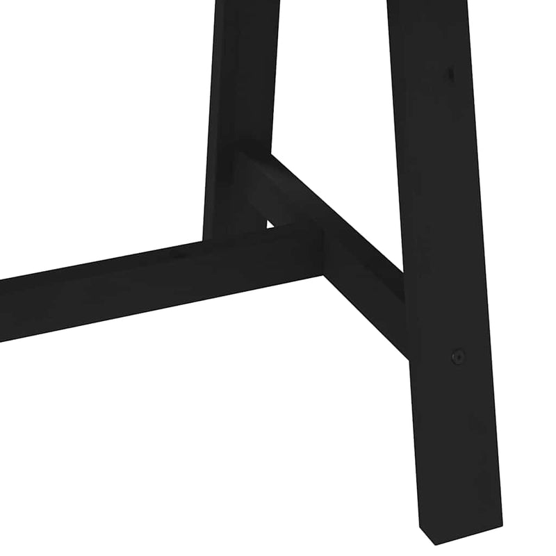 vidaXL Étkezőasztal NOAIN A alakú lábak 180x90x75 cm tömör fa fenyőfa