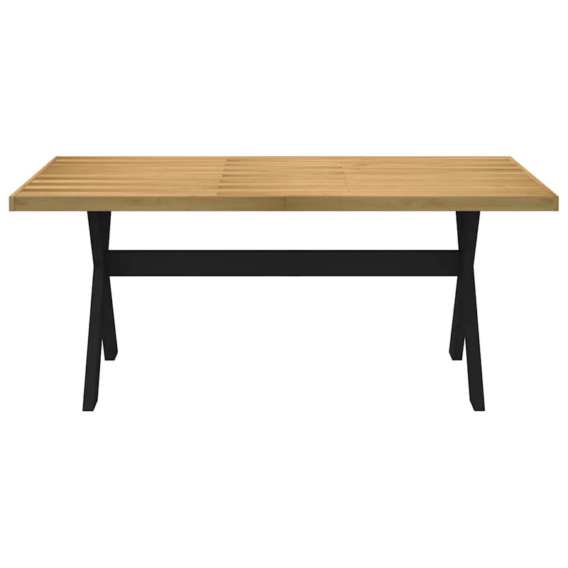 vidaXL Étkezőasztal NOAIN X alakú lábak 180x90x75 cm tömör fa fenyőfa