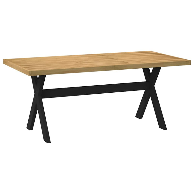 vidaXL Étkezőasztal NOAIN X alakú lábak 180x90x75 cm tömör fa fenyőfa