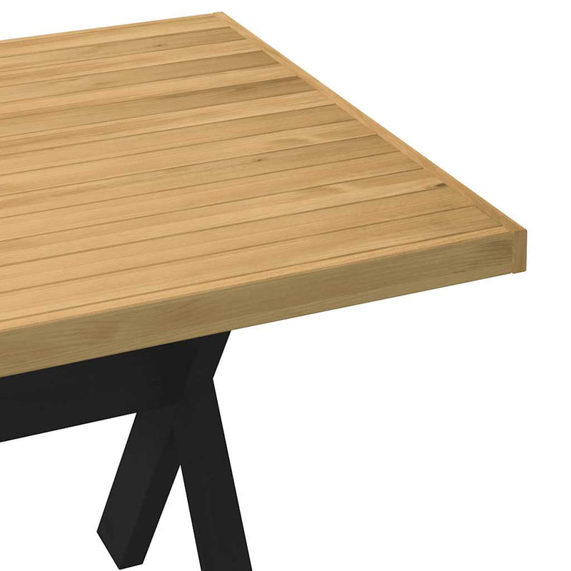 vidaXL Étkezőasztal NOAIN X alakú lábak 180x90x75 cm tömör fa fenyőfa