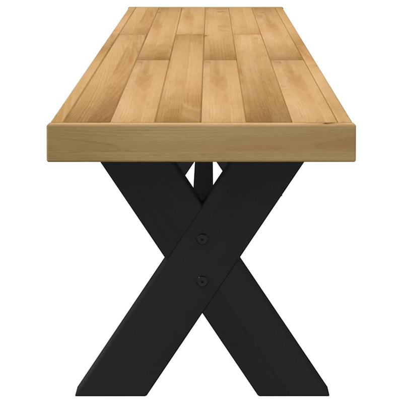 vidaXL étkezőpad NOAIN X alakú lábak 180x40x45 cm tömörfa fenyőfa