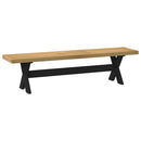 vidaXL étkezőpad NOAIN X alakú lábak 180x40x45 cm tömörfa fenyőfa