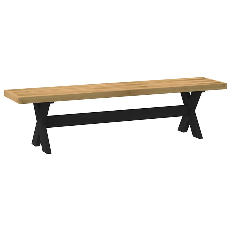 vidaXL étkezőpad NOAIN X alakú lábak 180x40x45 cm tömörfa fenyőfa