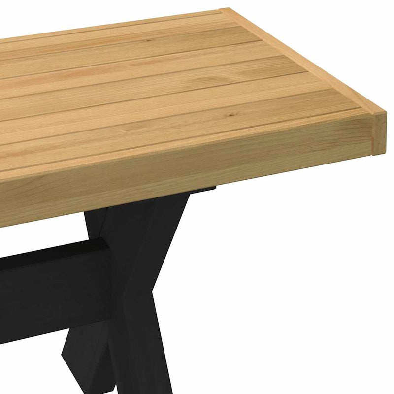 vidaXL étkezőpad NOAIN X alakú lábak 180x40x45 cm tömörfa fenyőfa