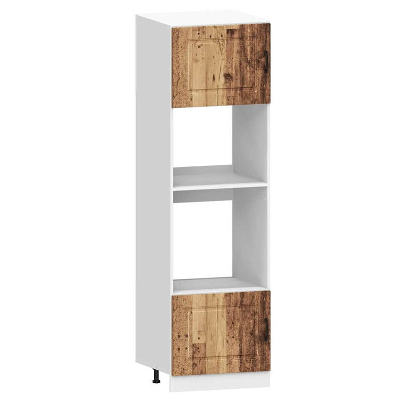 vidaXL 7 darabos konyhaszekrény készlet régi fából készült műfa