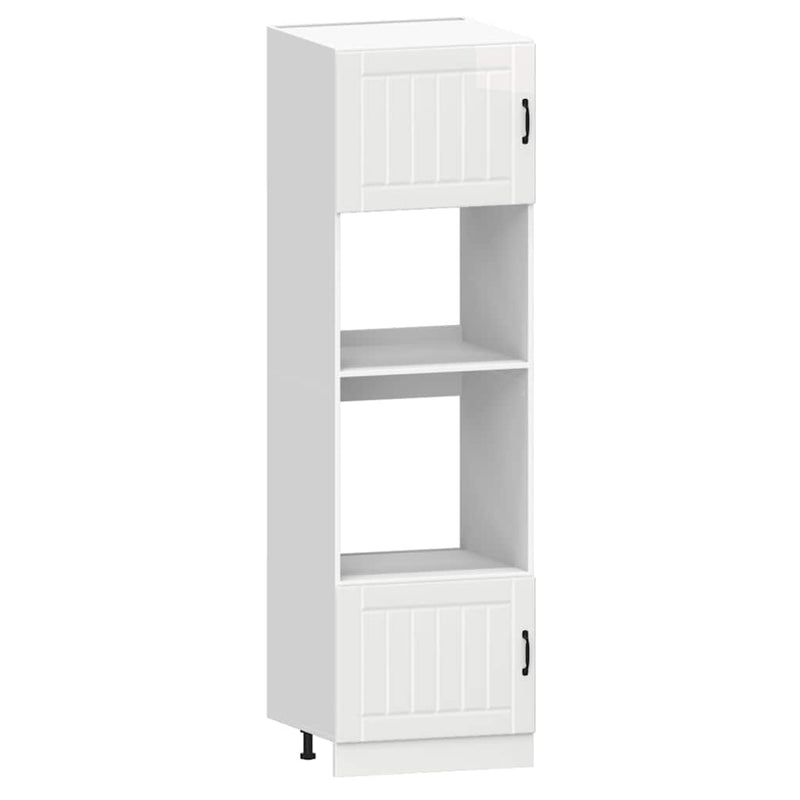 vidaXL 7 részes konyhai szekrény szett Lucca fényes fehér műfa