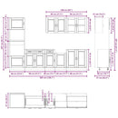 vidaXL 7 darabos konyhaszekrény szett Kalmar szürke sonoma műfa