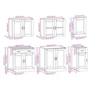 vidaXL 7 részes konyhaszekrény szett Kalmar kézműves tölgy mérnöki fa