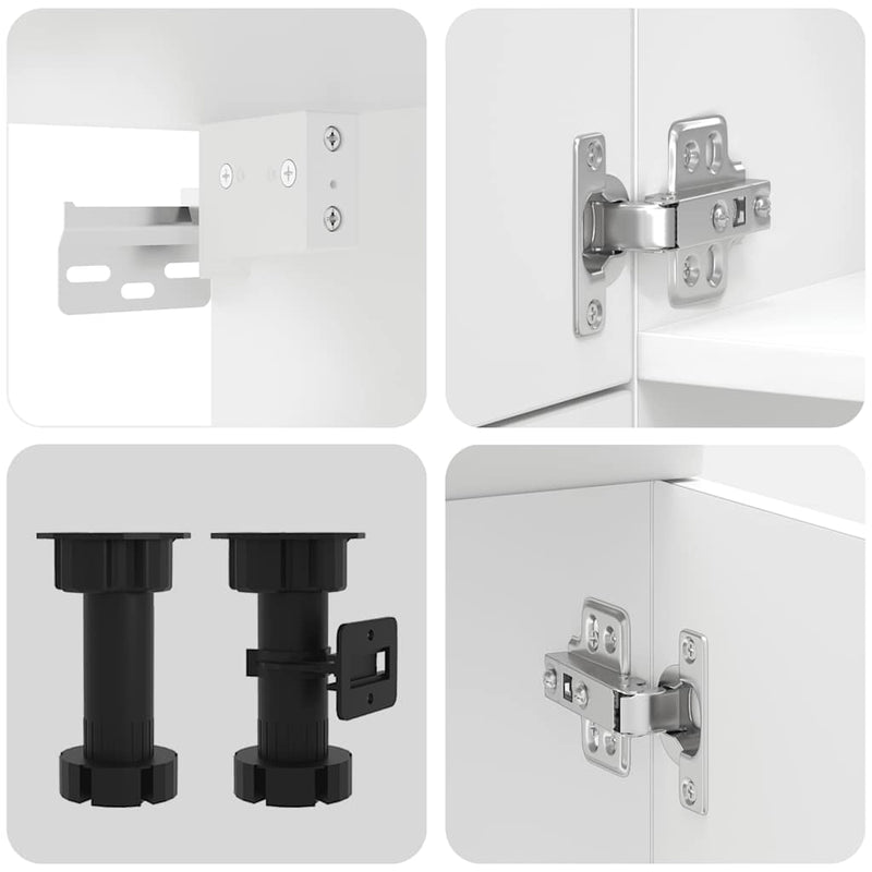 vidaXL 7 darabos konyhaszekrény szett "Kalmar" Fehér színű műfa