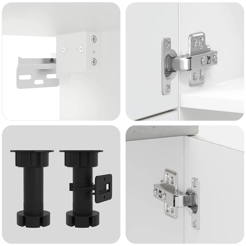 vidaXL 7 részes konyhai szekrény szett Kalmar betonszürke műszaki fa