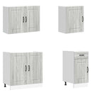 vidaXL 7 darabos konyhaszekrény szett Kalmar szürke sonoma műfa