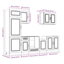 vidaXL 7 darabos konyhaszekrény szett Kalmar szürke sonoma műfa