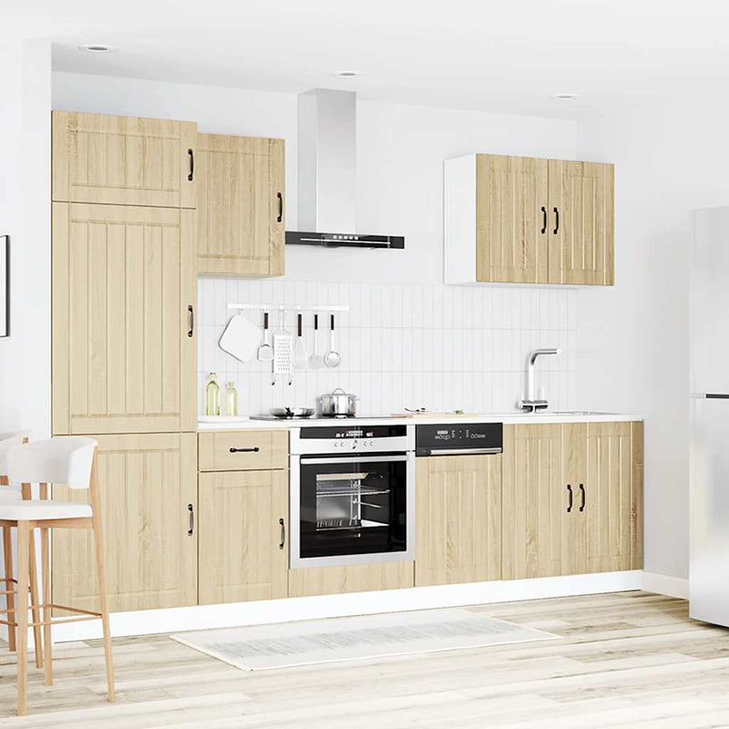 vidaXL 7 részes konyhaszekrény szett Lucca sonoma tölgy műszaki fa