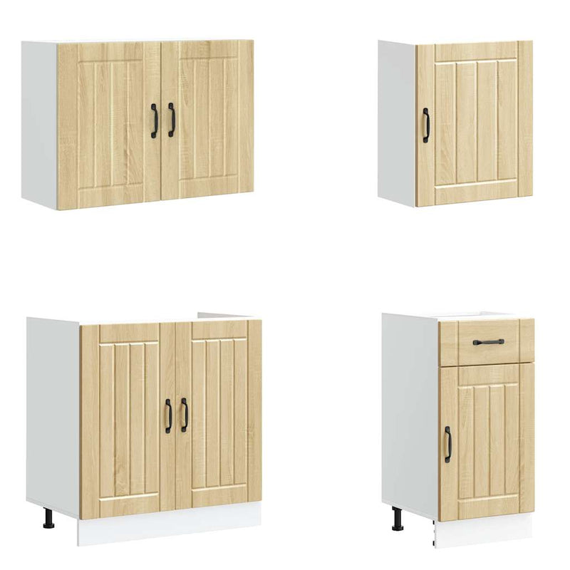 vidaXL 7 részes konyhaszekrény szett Lucca sonoma tölgy műszaki fa