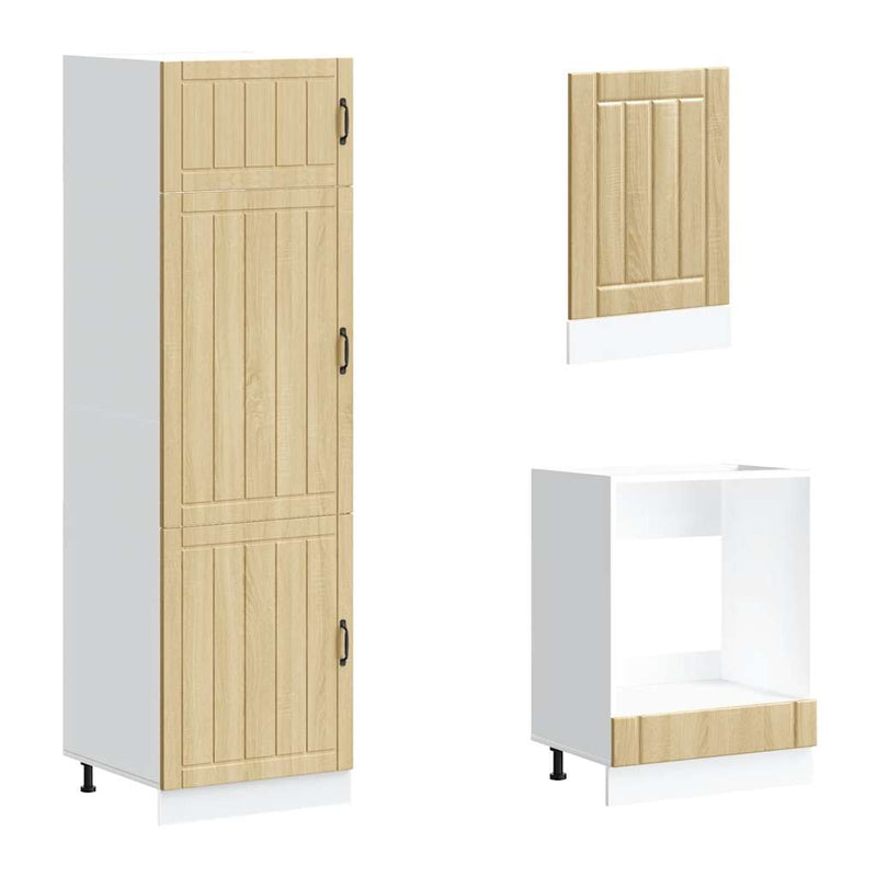 vidaXL 7 részes konyhaszekrény szett Lucca sonoma tölgy műszaki fa