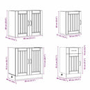 vidaXL 7 részes konyhaszekrény szett Lucca sonoma tölgy műszaki fa