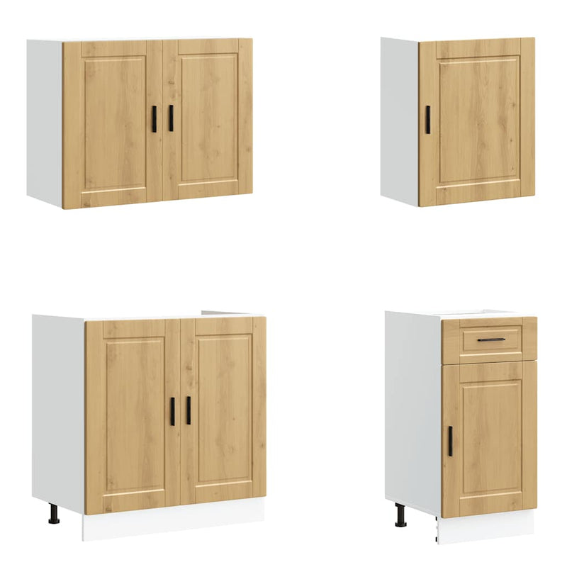 vidaXL 7 részes konyhaszekrény szett Kalmar kézműves tölgy mérnöki fa