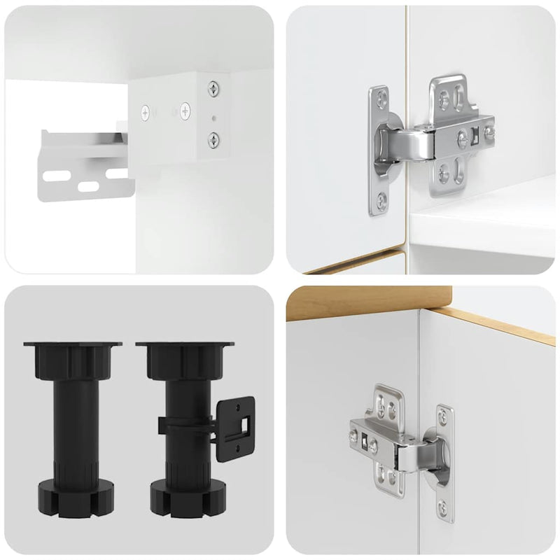 vidaXL 7 részes konyhaszekrény szett Kalmar kézműves tölgy mérnöki fa