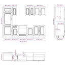 vidaXL 8 részes konyhai szekrény szett Kalmar fényes fehér műfa