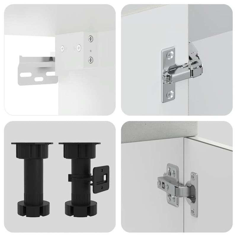 vidaXL 8 részes konyhai szekrény szett Kalmar betonszürke műszaki fa