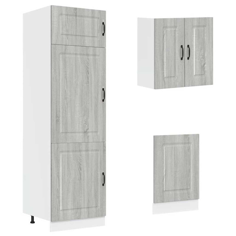 vidaXL 8 darabos konyhaszekrény szett Kalmar szürke sonoma műfa