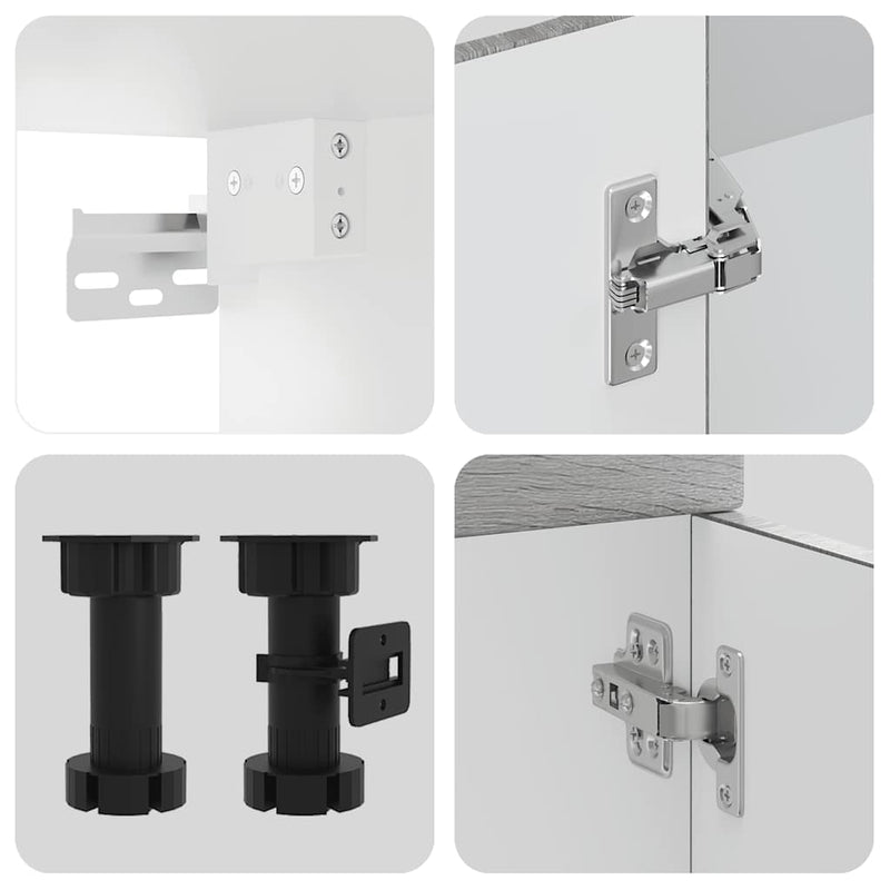 vidaXL 8 darabos konyhaszekrény szett Kalmar szürke sonoma műfa