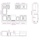 vidaXL 8 darabos konyhaszekrény készlet régi fából készült műfa