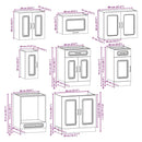 vidaXL 8 darabos konyhaszekrény szett Kalmar fekete színű műfa