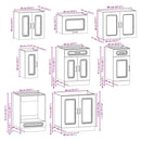 vidaXL 8 részes konyhai szekrény szett Kalmar betonszürke műszaki fa