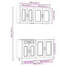 vidaXL 4 darabos konyhaszekrény szett Kalmar fekete színű műfa