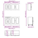 vidaXL 4 részes konyhai szekrény szett Kalmar betonszürke műszaki fa