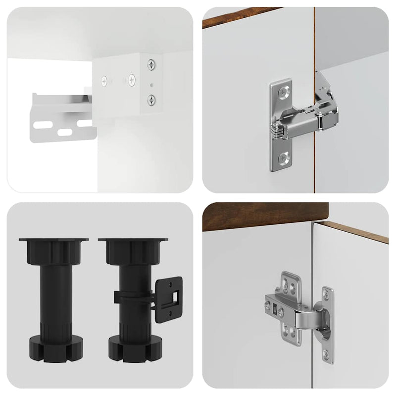 vidaXL 4 részes konyhaszekrény szett Kalmar füstölt tölgy műszaki fa