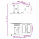 vidaXL 4 részes konyhaszekrény szett Kalmar füstölt tölgy műszaki fa