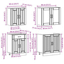vidaXL 4 részes konyhai szekrény szett Lucca fényes fehér műfa