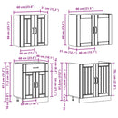 vidaXL 4 részes konyhaszekrény szett Lucca sonoma tölgy műszaki fa