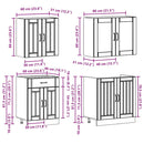 vidaXL 4 részes konyhai szekrény szett Lucca betonszürke műszaki fa