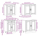 vidaXL 4 darabos konyhaszekrény szett Porto fekete színű műfa