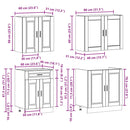 vidaXL 4 részes konyhaszekrény szett Porto füstölt tölgy műszaki fa