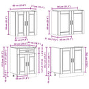 vidaXL 4 részes konyhaszekrény szett Kalmar kézműves tölgy mérnöki fa