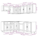 vidaXL 11 részes konyhaszekrény szett Porto füstölt tölgy műszaki fa