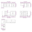 vidaXL 11 részes konyhaszekrény szett Porto füstölt tölgy műszaki fa