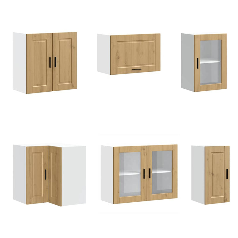 vidaXL 11 részes konyhaszekrény szett Porto kézműves tölgy mérnöki fa