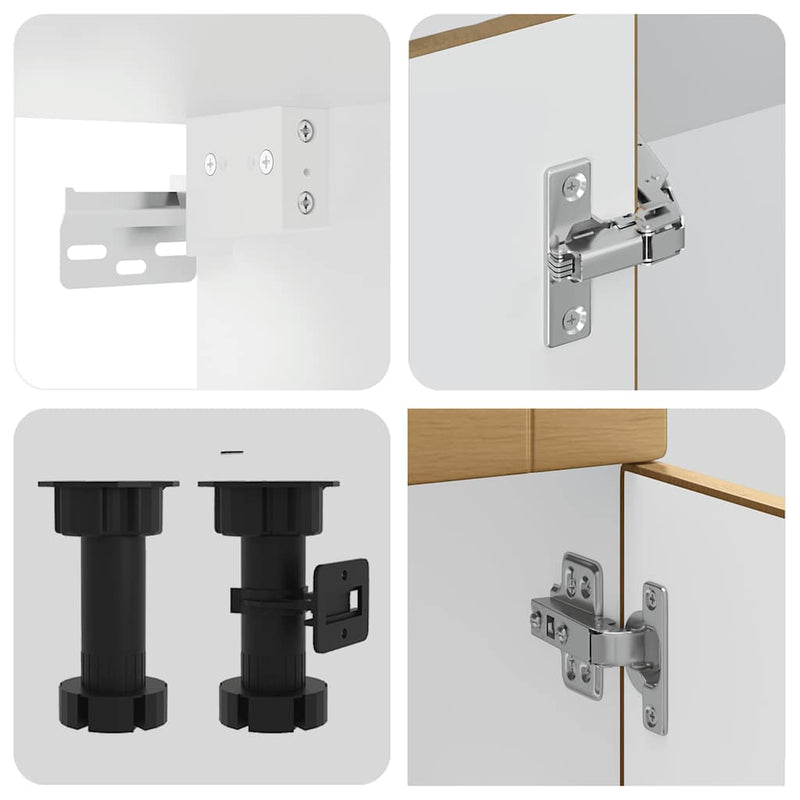 vidaXL 11 részes konyhaszekrény szett Porto kézműves tölgy mérnöki fa